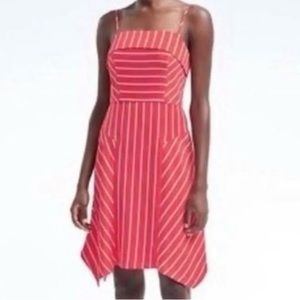 BANANA REPUBLIC Red White Stripped dress